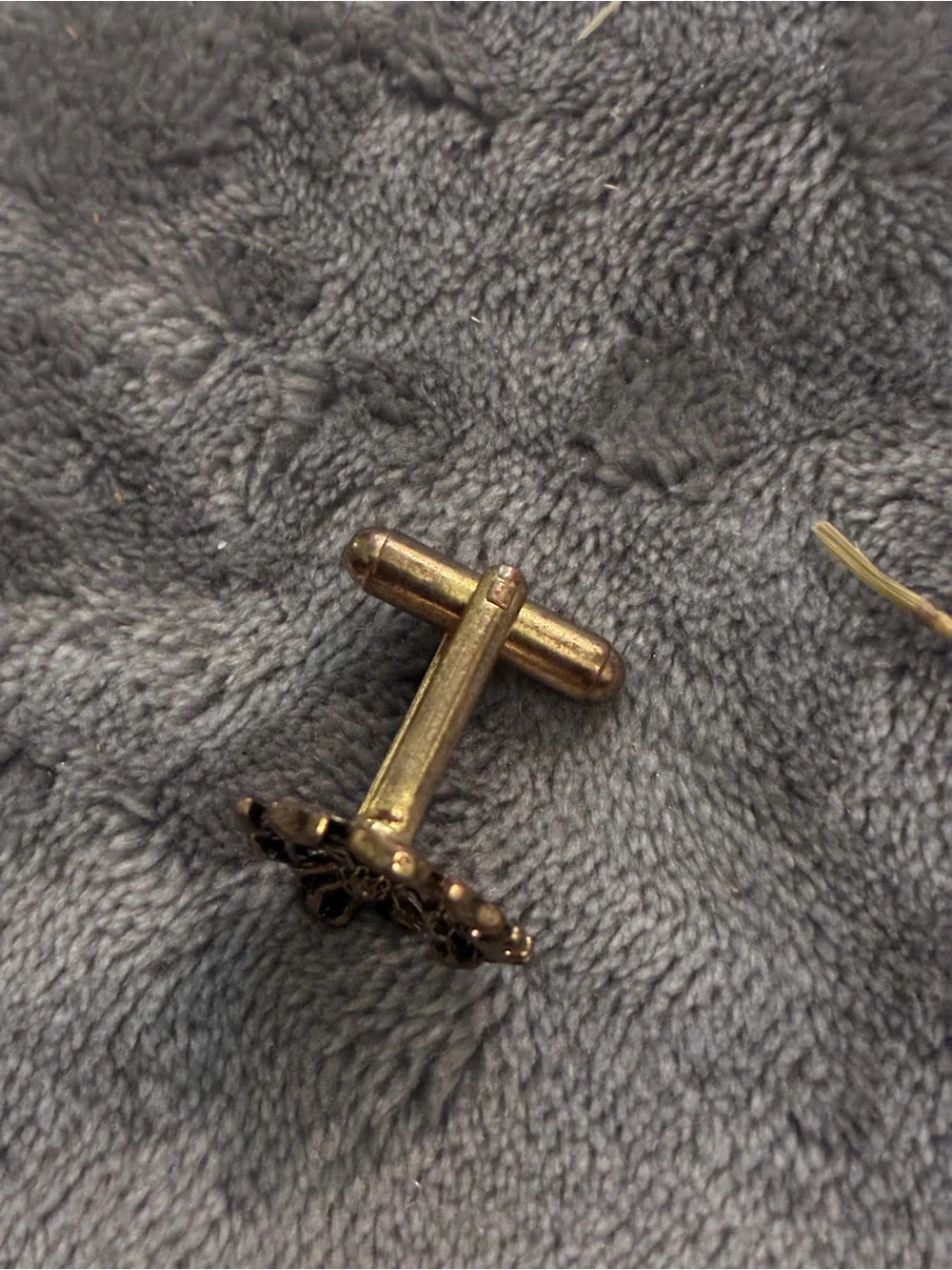 Vintage Gold-Toned Flower Cufflink